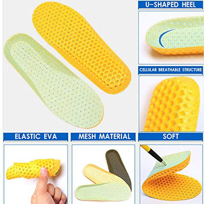 XINIFOOT 3 Pairs Comfortable Breathable Insoles - Comfort Cushioned for Running Walking Hiking, Replacement Comfort Inserts Shoes Pad for Women (US 4-7) - size: M: US 4-7