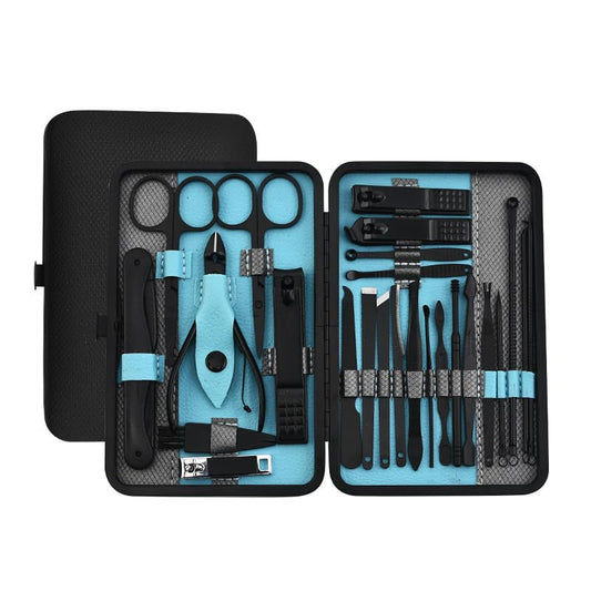 25-Piece Nail Clipper Set with Travel Case, Pedicure Manicure Kit, Professional Nail Grooming Tools for Feet & Hands, Complete Care Kit