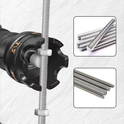 Threaded Rod Nut Driver Tool - Fits 1/4" 3/8" 1/2" Impact Drill, Quick Spinning Bolt Extractor & Nut Drill Attachment for Conduit, Strut System, Electrical Rack, Pipe & HVAC Installations