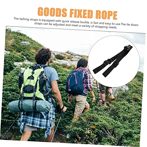UKCOCO 2Pcs Sturdy Bundle Straps Tie Down Fastener Webbing Belt for Securing Bags Tents Yoga Mats High Strength Load Bearing Capability