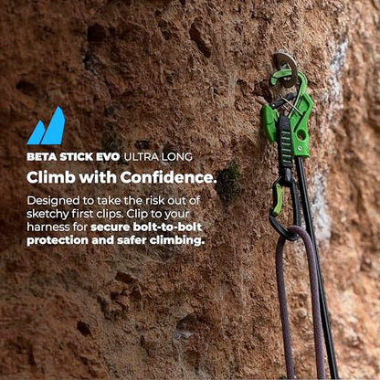 Trango Beta Stick EVO - Adjustable Climbing Stick Clip Tool for Sport Climbing & Bolt Clipping - size: Ultra Long