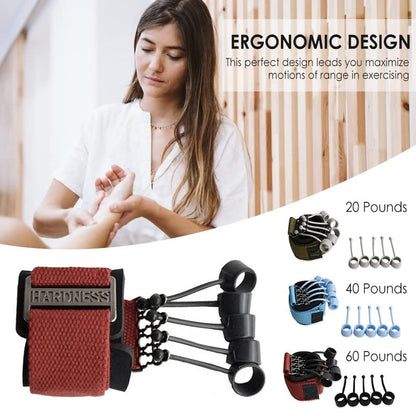 1Pcs Hand Gripper Finger Expander Finger Trainer Finger Exerciser Resistance Bands Fitness Finger Force Grip Device Hand Training - color: red