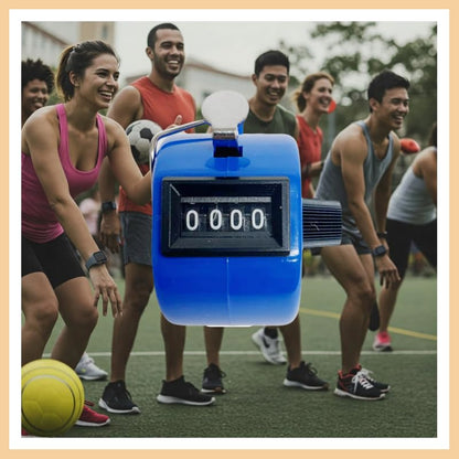 White Deer Hand Tally Counter 4 Digit Number Dual Clicker Golf Handy Convenient - color: Black