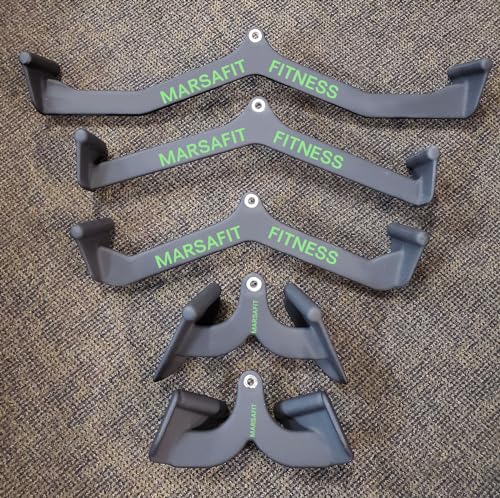 MARSAFIT Home Gym Fitness Rowing T-bar V-bar Pulley Cable Machine Attachment, Bicep Curl Tricep LAT pulldown Bar Back Strength Training Handle Grips LAT Pull Down Bar for Seat Row Workout - style: BTBAR 1904