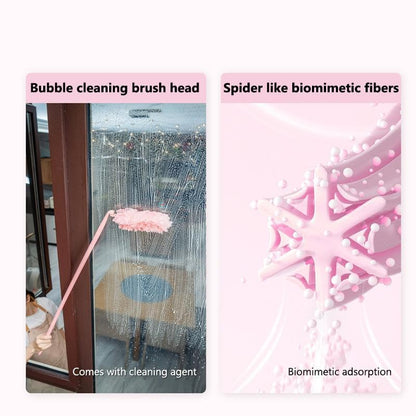 1 Pack Pink Long Handle Dust Duster, Portable Detachable Microfiber Static Cleaning Duster, Lightweight Extended Handheld Dust Remover in OPP Bag for Home, Kitchen, Bedroom, Car and Office