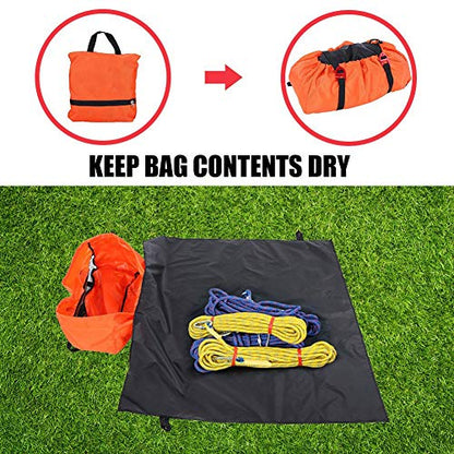 Haofy Climbing Bag Rock Climbing, Tarp, Rock Climbing Rope Kit Bag Folding Shoulder Strap For Outdoor Camping Hiking (Orange)