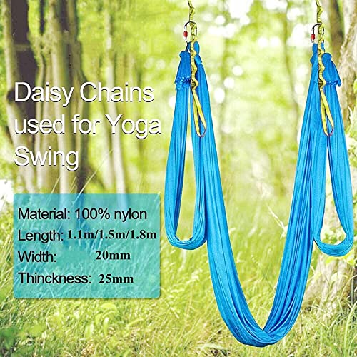 2Pcs 22KN Strong Climbing Strap Daisy Chain Nylon Daisy Chain Adjustable Strap Rope ，Length 110/150/180cmYoga Extend Belt - color: Grey, size: 1.1m