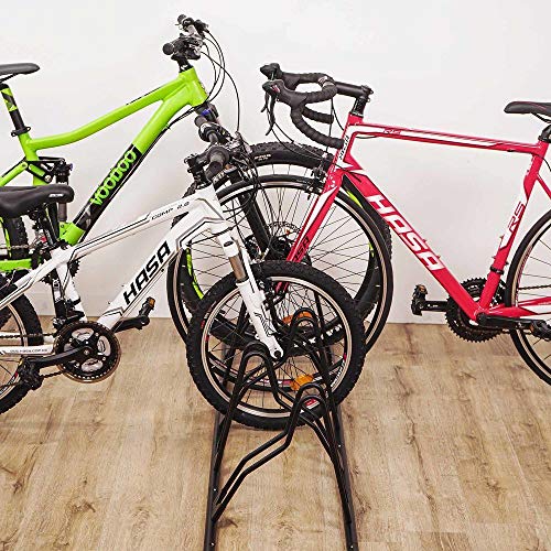 CyclingDeal Bicycle Floor Parking Rack Stand - for Mountain MTB Road Bike - Indoor Home Garage Storage - Classic 6 Bikes - size: 6 Bikes, style: Classic