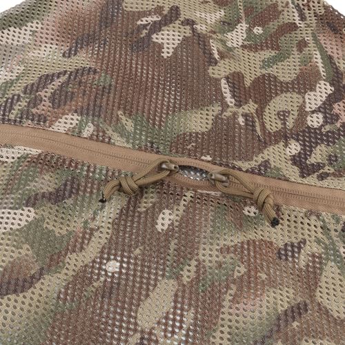 Tactical Mesh Pouch Insert, Modular Utility Admin Pockets Travel Organizer EDC Zipper Pouch 6X12,12X12 - color: CP, size: 12"x12"