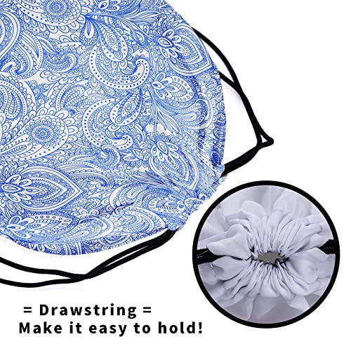 Gymnastics Grip Bag for Gymnasts Gymnastic Drawstring Bag Gym Athlete Bag - color: China Blue White, size: 9.25" x 12" (Pack of 1)