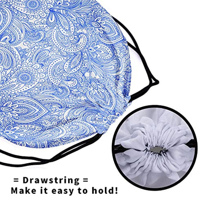 Gymnastics Grip Bag for Gymnasts Gymnastic Drawstring Bag Gym Athlete Bag - color: China Blue White, size: 9.25" x 12" (Pack of 1)