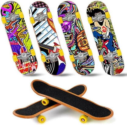 Generic Fingerboard Skateboard Set with Fun Random Patterns, 5 Pack, Children's Gift, Skateboard Prop