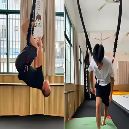 Back Somersault Bungee Dance Trainer Backward Flip Training Euipment Gymnastics Spotting Training Fitness Taekwondo Martial Arts Kickboxing - color: Weight Class -100kg