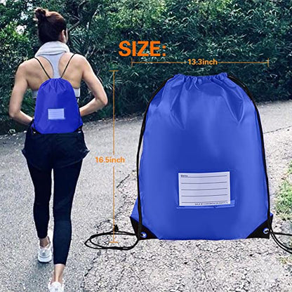 20 Pcs Drawstring Bags,Bulk Draw String Backpack, DIY Gym Sports Cinch Bag Sackpack for Women Men, Royal Blue - color: Royal Blue
