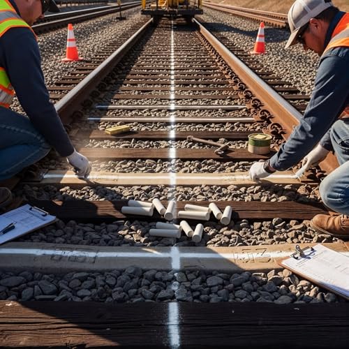 72 Pcs Large 4 x 1 Inch Railroad Chalk Tapered Temporary Marking White Chalk for Railways, Construction Sites, Freight Logistics, Sidewalks, Trains - color: White