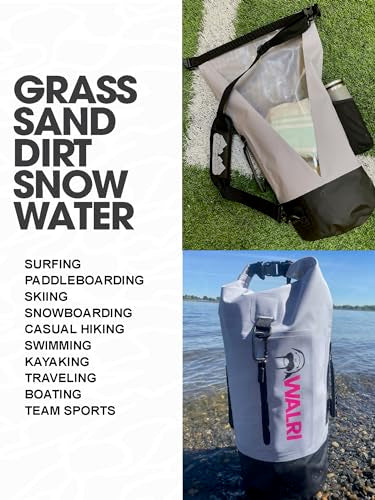 WALRI 20L Waterproof day pack for Sports, Surf, Turf and Dirt (Grey) - color: Grey