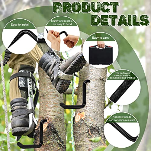 Amylove 4 Inch Screw in Tree Steps for Hunting with Slip Bow Hunting Accessories Resistant Knurling Pattern for Tree Climbing, Self Tapping Screw Mount, Hold 705 Lbs