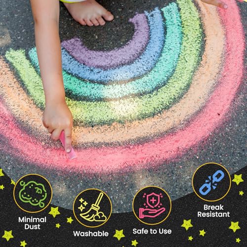 Officygnet 288 Counts Mini Chalk Set for Kids, Bulk Non-Toxic Chalkboard Chalk for Boys Girls 3+, Back to School Supplies, Goody Bag Fillers, Classroom Prizes Gifts, Easter Basket Stuffers (24 Boxes)
