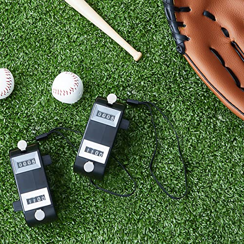 Flutesan 2 Pieces Black Dual Pitch Counter Tally Click Counter Score Tracker Digital Counter Umpire Baseball Pitch Counter Clicker Handheld Pocket Score Keeper to Avoid Violating League Rules
