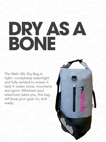 WALRI 20L Waterproof day pack for Sports, Surf, Turf and Dirt (Grey) - color: Grey