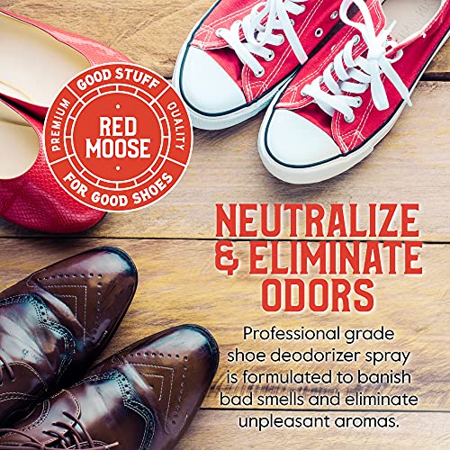 Shoe Deodorizer - Scent Free Odor Eliminator Foot Freshener Spray - Red Moose