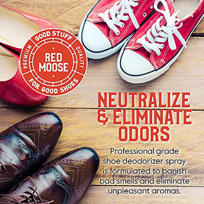 Shoe Deodorizer - Scent Free Odor Eliminator Foot Freshener Spray - Red Moose