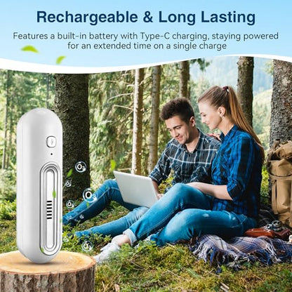 Qualirey Chemical-Free Shoe Deodorizer for Sneaker, Boot, Rechargeable Ozone Technology Shoe Odor Elimination (2 Pack)
