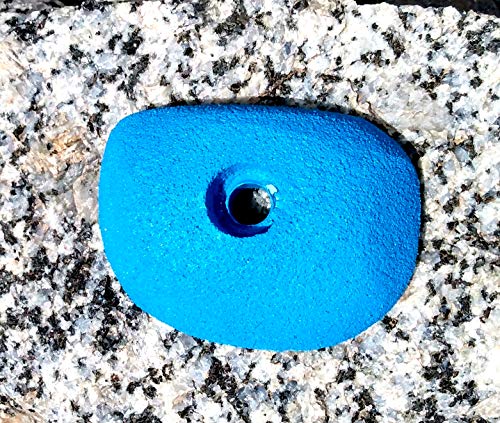 Large Crimp Polyurethane Bolt-On Rock Climbing Wall Hand Hold - color: blue