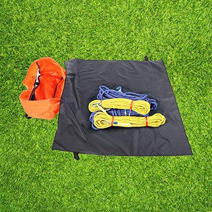 Rock Climbing Rope Bag portable Foldable climbing bag with Large Rope Tarp and Adjustable Shoulder Straps Waterproof Large Capacity Backpack ultralight Outdoor Hike Gear Equipment (orange)