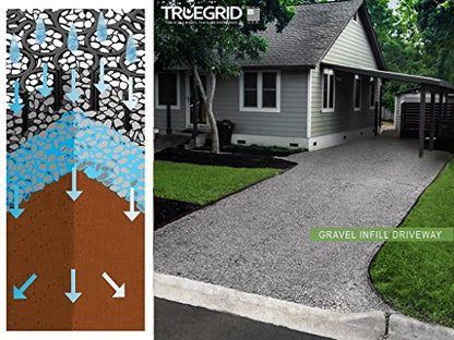 | PRO LITE Permeable Paver | Driveway, Grass, Shed Base, Patio, RV Pad, Gravel, DIY Outdoor | 120,000 lb Load Class | All-Weather | Easy Install | Pack of 18 (72 Square Feet)