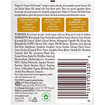 Palmer's Coconut Oil Formula Hand Cream with Green Coffee Extract, 2.1 Ounce (Pack of 2) - size: 2.1 Ounce (Pack of 2)