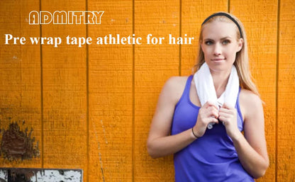 ADMITRY Pre Wrap Tape Athletic,3 Rolls X 22 Yards Black Prewrap | Headbands for Hair,Foam Underwrap Sports Wrap - color: Pre Wrap Athletic Tape Black(foam)-3 Rolls