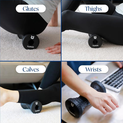 Tumaz Foot Roller for Deep Tissue Massage & Reflexology | Ergonomic Roller | Deep Tissue Massage | Reflexology | Portable Design | Ideal for Foot Recovery - color: Turquoise