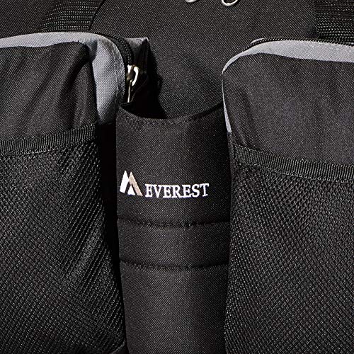 Everest Gym Bag with Wet Pocket, Dark Gray/Black - color: Dark Gray/Black