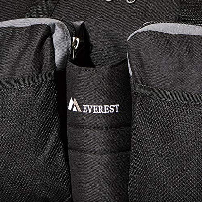 Everest Gym Bag with Wet Pocket, Dark Gray/Black - color: Dark Gray/Black