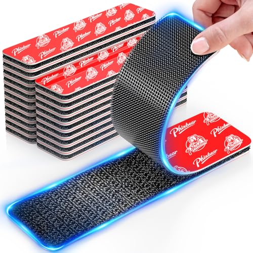 PHIXBEAR Hook and Loop Strips with Super Adhesive Heavy Duty, Heat Resistant Waterproof, Outdoor or Indoor Use, 16 Sets Black 0.98x3.94 Inch - size: 0.98x3.94 Inch（16 Sets）