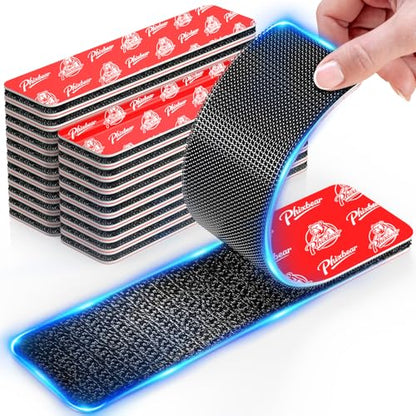 PHIXBEAR Hook and Loop Strips with Super Adhesive Heavy Duty, Heat Resistant Waterproof, Outdoor or Indoor Use, 16 Sets Black 0.98x3.94 Inch - size: 0.98x3.94 Inch（16 Sets）