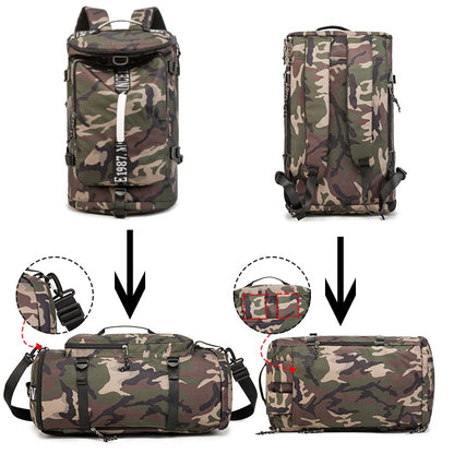 Outdoor Waterproof Backpack Hiking, Fishing, Camping Large Capacity Multifunctional Laptop Backpack, Suitable for Both Men and Women (Camouflage)… - color: Camouflage