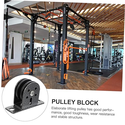 Kisangel 2pcs Bearing Pulley Fitness Equipment for Home Workouts Heavy Duty Mute Wheel with Bolts Smooth Sliding Lifting Pulley for Indoor and Outdoor Use