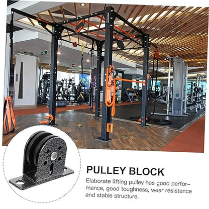 Kisangel 2pcs Bearing Pulley Fitness Equipment for Home Workouts Heavy Duty Mute Wheel with Bolts Smooth Sliding Lifting Pulley for Indoor and Outdoor Use