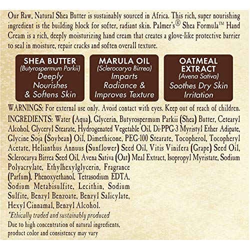 Palmer's Shea Formula Raw Shea Hand Cream with Vitamin E, 2.1 Ounce (Pack of 2) - size: 2.1 Ounce (Pack of 2)