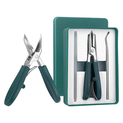 Eagle Beak Beveled Nail Clippers, 2025 New Ultra Sharp Stainless Steel Nail Clippers for Thick and Ingrown Nails (Green)