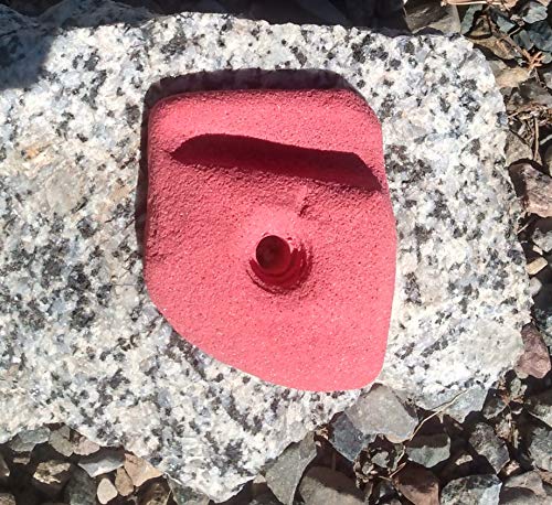 Ledge Polyurethane Bolt-On Rock Climbing Wall Hand Hold - color: Red