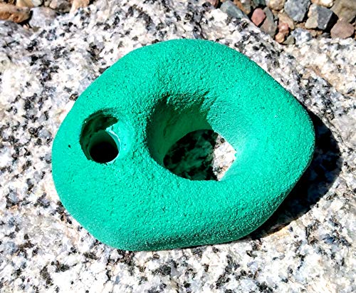 Large Finger Pocket Polyurethane Bolt-On Rock Climbing Wall Hand Hold - color: green