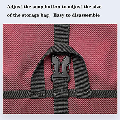 Climbing Quickdraw Hanging Storage Bag, Carabiner Hook Gear Equipment Parts Collections, Durable Foldable Bundled Roll Waterproof Bag(Black)
