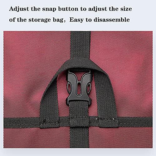 Climbing Quickdraw Hanging Storage Bag, Carabiner Hook Gear Equipment Parts Collections, Durable Foldable Bundled Roll Waterproof Bag(Fuchsia)