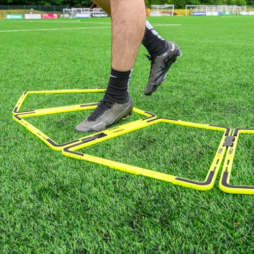 FORZA Trapezoid Training Rings | Set of 10 Agility Rings for Speed, Agility and Coordination Training | Multi-Sport Indoor and Outdoor Use