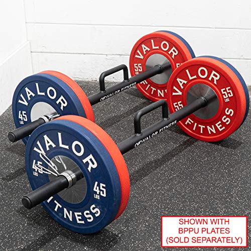 Valor Fitness Farmers Walk Handles - Log Carry Handles Pair - 24.5 lbs ea.- Strongman Weight Lifting Strength Training Equipment Barbells - Deadlift Grip Strength - Glutes Quads Exercises - Max 1200 lbs