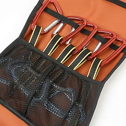 Rock Climbing Gear Bag | 320T Nylon Scratch Proof Organizer | Equipment Clip & Equipment Holder for Mountaineering/Outdoor Sports | Portable with Partitions