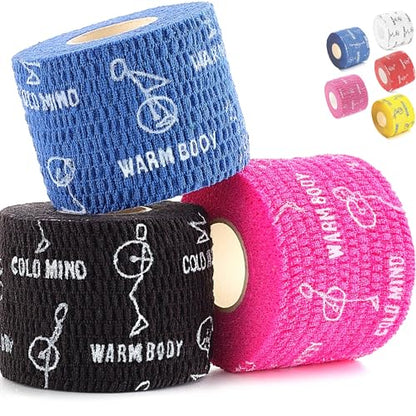 WARM BODY COLD MIND 1.85" Weightlifting Thumb Tape - Hook Grip Tape for Powerlifting, Cross Training, Gym Tape, Workout, Weight Lifting Tape, Athletic Finger Wrap (Mix V2 3 Rolls) - color: 3 Rolls Mix V2